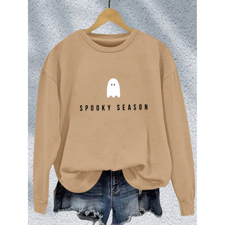 Unisex lässiges Halloween Sweatshirt mit Gespenst-Print und Oversize-Schnitt Nord Taschen