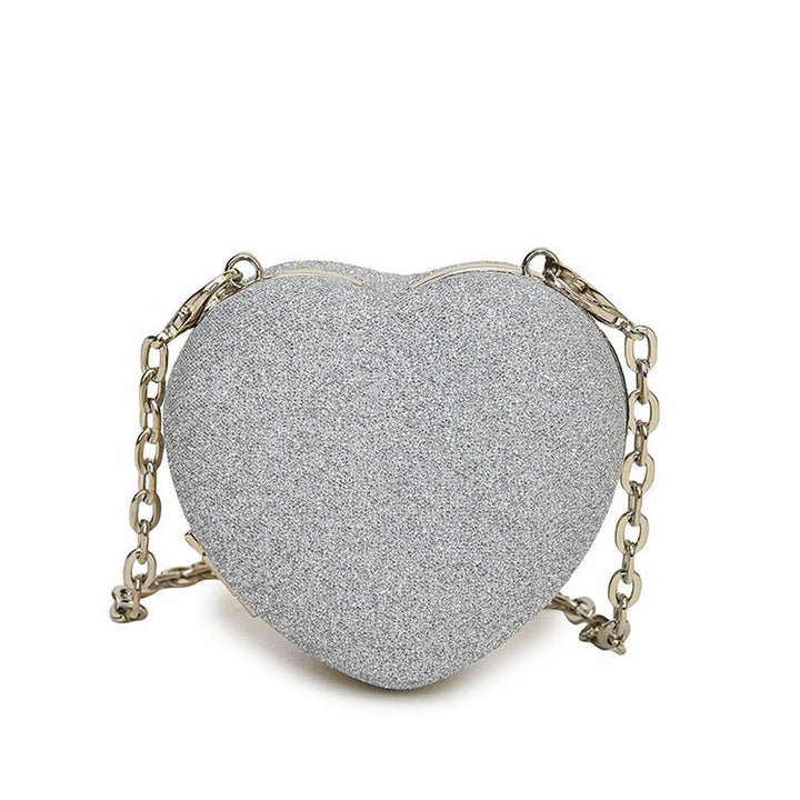Damen Clutch im Herzen-Design mit eleganter Glitzer-Oberfläche Nord Taschen