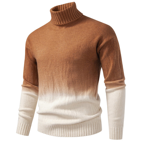 Herren Rollkragenpullover mit sanftem Farbverlauf und Feinstrick-Qualität Nord Taschen