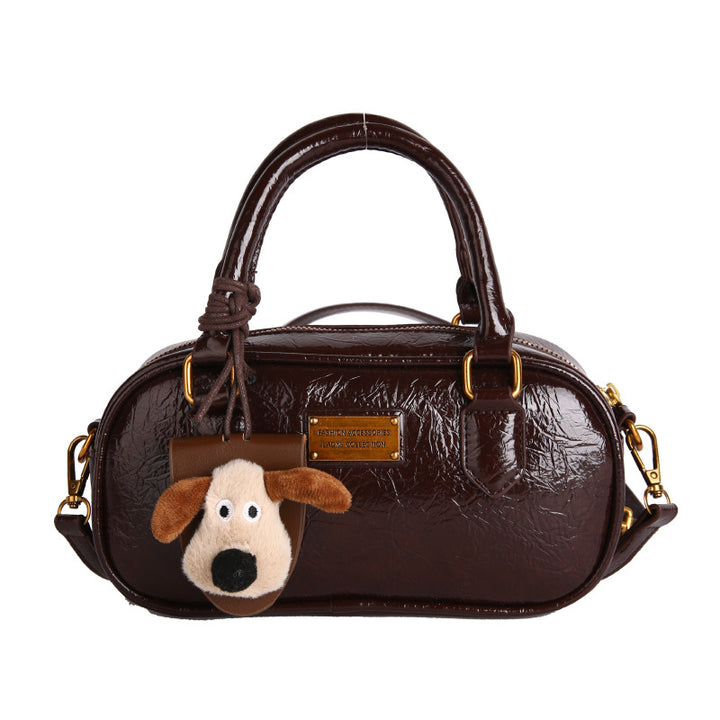 Damen stilvolle Handtasche mit niedlichem Anhänger Nord Taschen