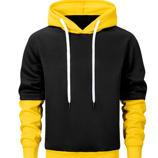 Herren Kapuzenpullover im Lagen-Look mit Kontrastkapuze und Kordelzug Nord Taschen