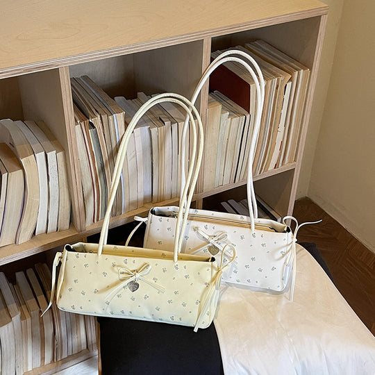 Damen Handtasche mit verspieltem Blumendruck und eleganter Schleifenverzierung Nord Taschen