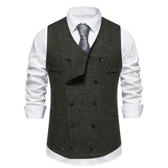 Herren elegante Anzugweste mit doppelt knöpfbarem Design und praktischen Taschen Nord Taschen