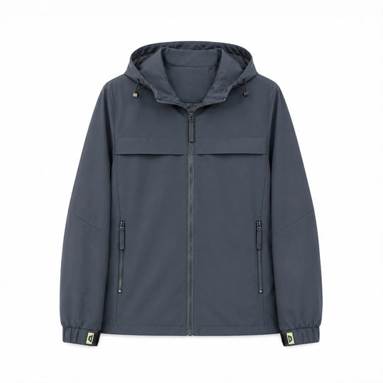 Herren Leichte wasserabweisende Kapuzen‑Softshelljacke mit Reißverschlusstaschen Nord Taschen