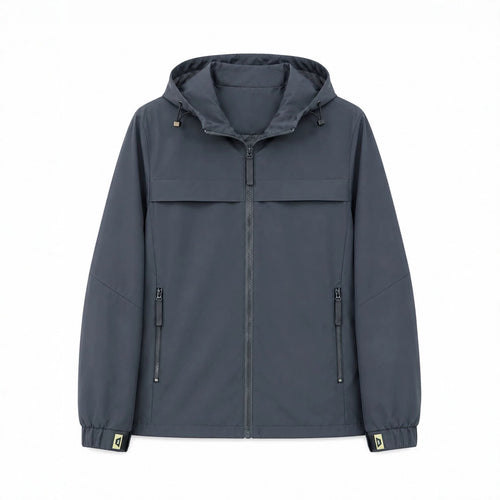 Herren Leichte wasserabweisende Kapuzen‑Softshelljacke mit Reißverschlusstaschen Nord Taschen