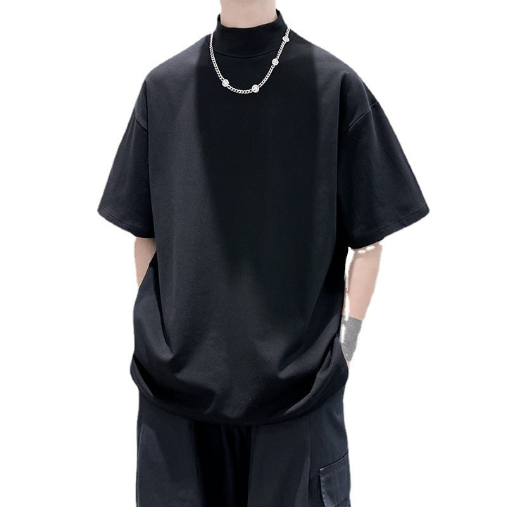 Herren oversized Rollkragen-T-Shirt mit halblangen Ärmeln und lässiger Boxy-Passform Nord Taschen
