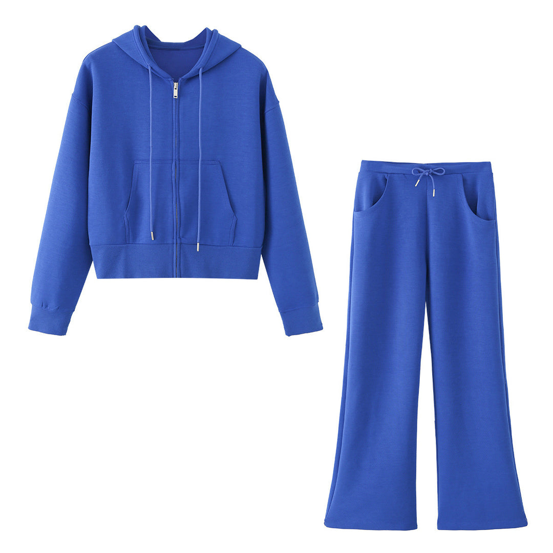 Damen Weite Jersey-Hose mit hohem Bund Tunnelzug und Pattentaschen Nord Taschen