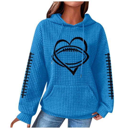 Damen Bequemer Kapuzenpullover mit Herzmotiv Nord Taschen