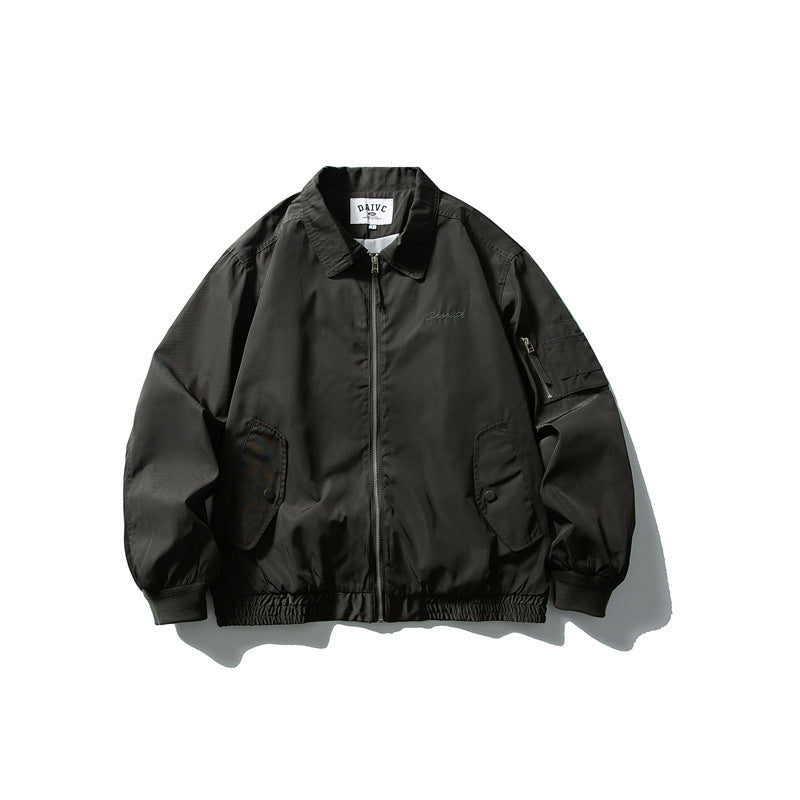 Herren Leichte Utility-Blousonjacke mit Reißverschluss, Ärmeltasche und elastischem Saum Nord Taschen