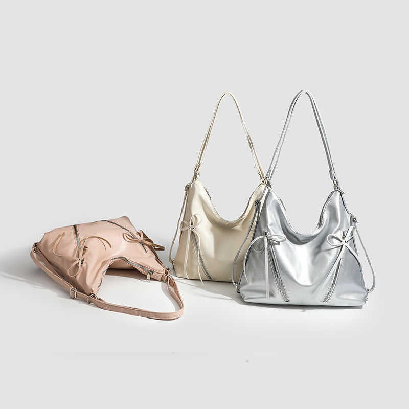 Damen Hobo-Tasche mit raffinierten Kordelzügen und eleganten Reißverschlussdetails Nord Taschen