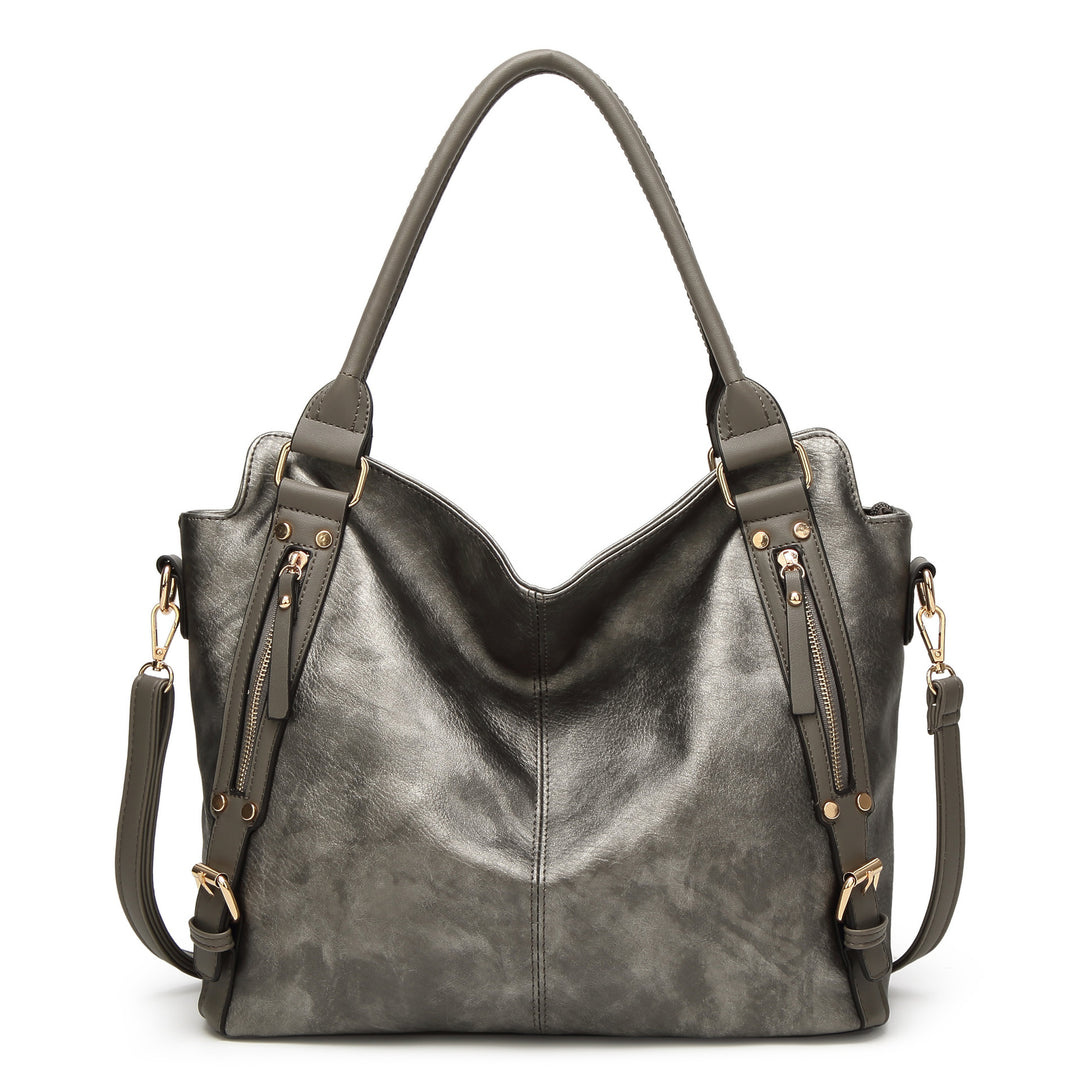 Damen Hobo-Tasche mit elegantem Faltendesign und abnehmbaren Schulterriemen Nord Taschen