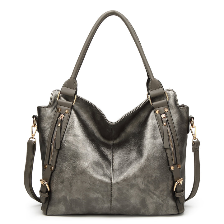 Damen Hobo-Tasche mit elegantem Faltendesign und abnehmbaren Schulterriemen Nord Taschen
