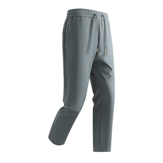 Herren Slim-Tapered Performance-Jogginghose aus wasserabweisendem Funktionsstoff mit elastischem Kordelbund & verdeckten Reißverschlusstaschen Nord Taschen