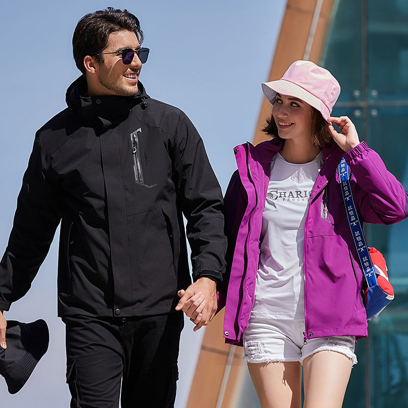 Damen Multifunktionale leichte Outdoor- und Reisejacke mit verstellbarer Kapuze Nord Taschen