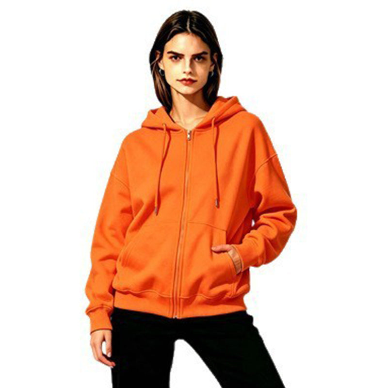 Damen Weicher Kapuzenpullover mit durchgehendem Reißverschluss Nord Taschen