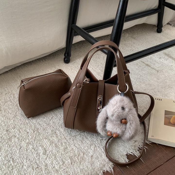 Damen Multifunktionale Handtasche mit abnehmbarem Kuscheltieranhänger Nord Taschen