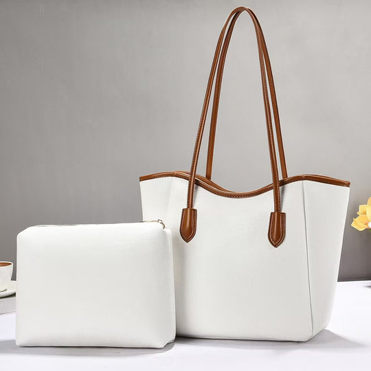Damen elegante Shopper-Tasche mit praktischem Innenfach und abnehmbarer Clutch Nord Taschen