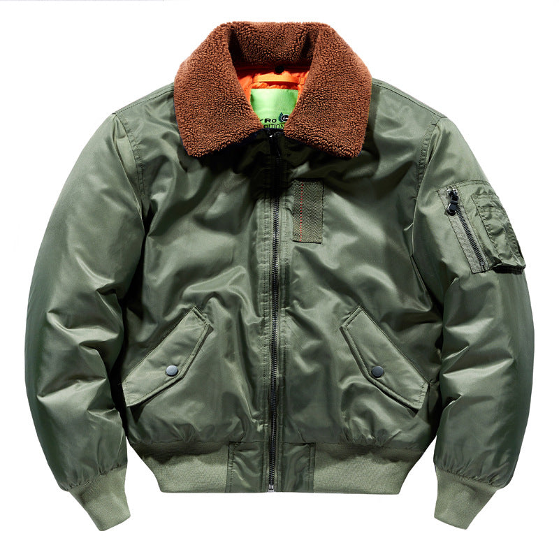 Men's  Sherpa-Collar Insulated Pilot Bomber with Sleeve Utility Pocket Nord Taschen