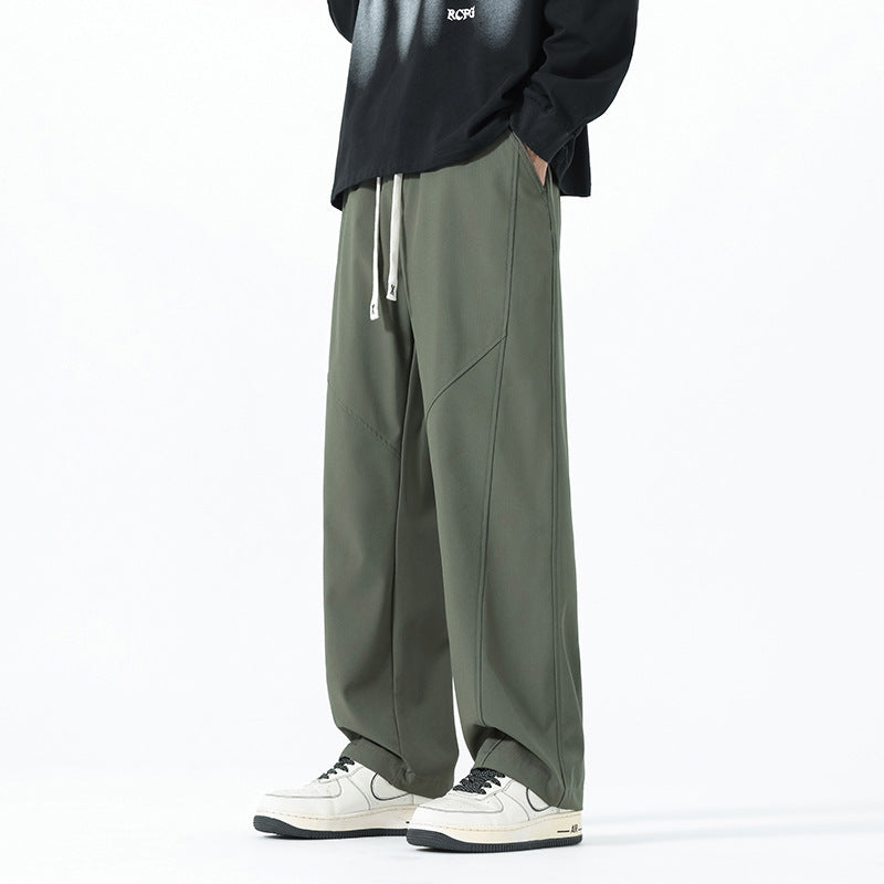 Herren Weite Relaxed‑Fit Freizeithose mit Tunnelzugbund und Teilungsnähten Nord Taschen
