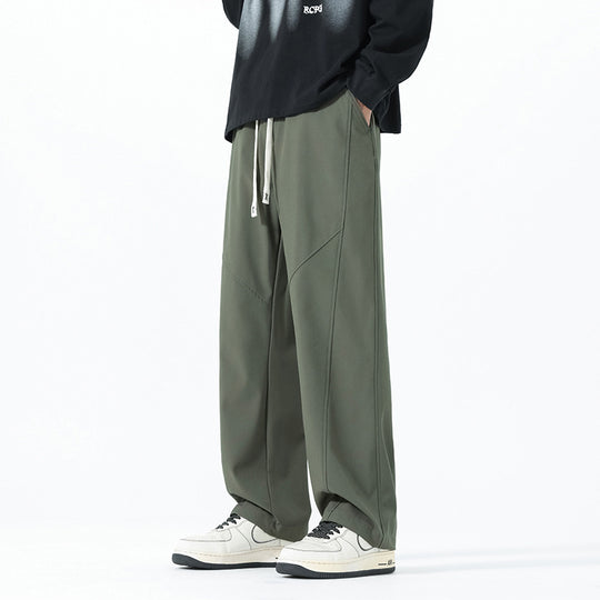 Herren Weite Relaxed‑Fit Freizeithose mit Tunnelzugbund und Teilungsnähten Nord Taschen