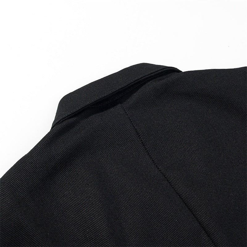 Damen Gekürzte Militärinspirierte Jacke mit Tressenapplikation und fransigem Saum Nord Taschen