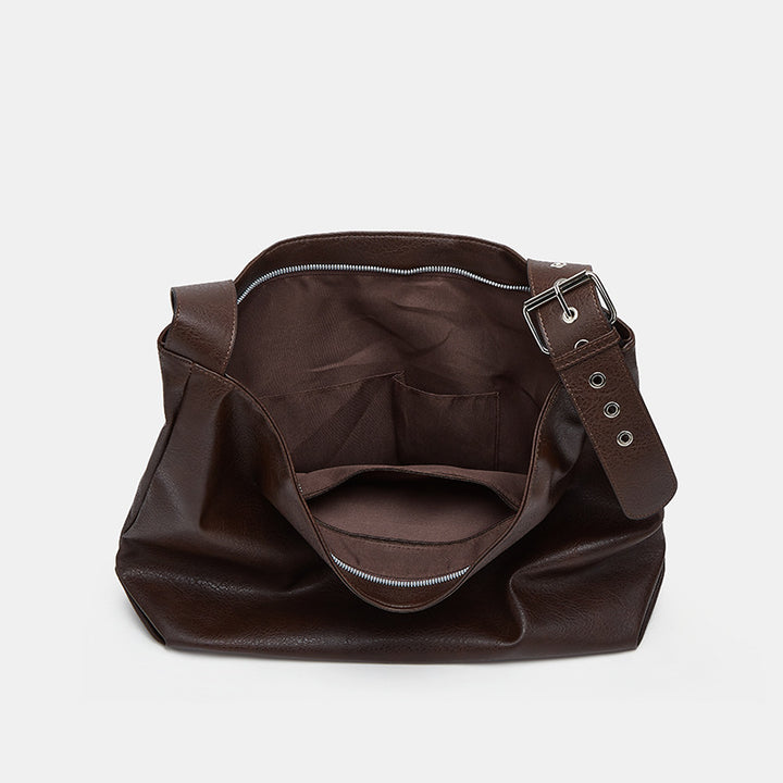 Damen Hobo-Tasche aus hochwertigem Kunstleder mit ergonomischem Tragegriff Nord Taschen