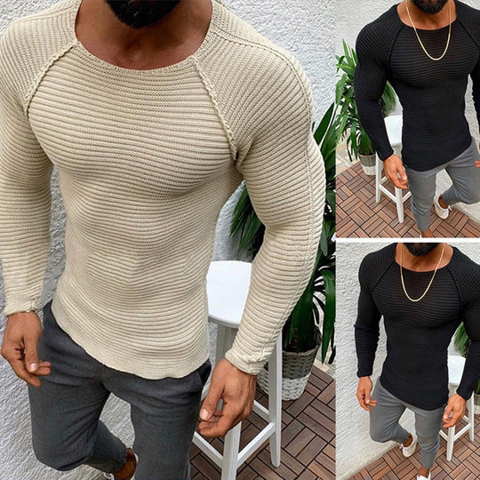 Herren Langarm Shirt mit strukturiertem Design