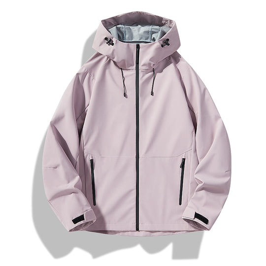 Herren Minimalistische Softshell-Regenjacke mit TPU‑Membran, verschweißten Nähten und verstellbarer Kapuze Nord Taschen