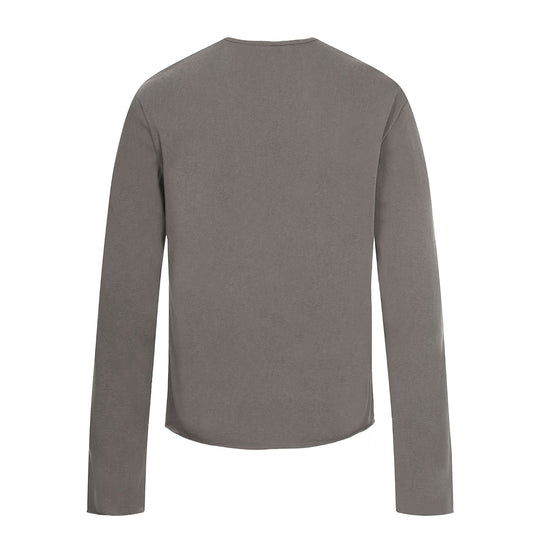 Herren Langarm-Henleyshirt mit asymmetrischer Knopfleiste und leichtem Relaxed Fit Nord Taschen