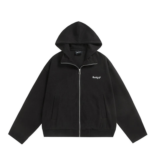 Unisex Oversize-Kapuzenjacke mit Zwei-Wege-Reißverschluss, geradem Saum und dezentem Logo-Emblem Nord Taschen