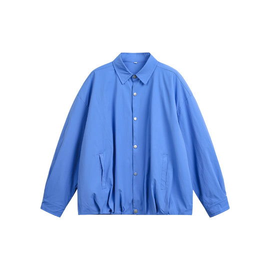 Herren Oversize Coachjacke mit Druckknopf‑Verschluss und geradem Saum Nord Taschen