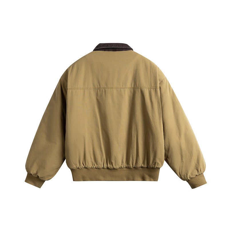 Herren Kurz geschnittene Utility-Blousonjacke mit Kordkragen und aufgesetzten Pattentaschen Nord Taschen