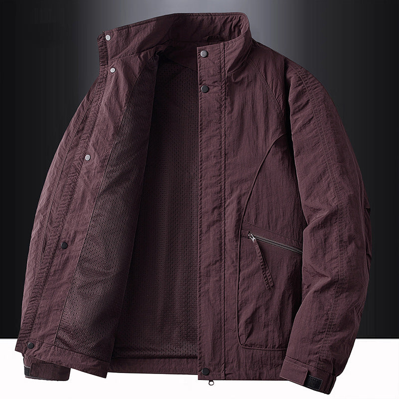 Herren Leichte Übergangsjacke mit hohem Kragen und praktischen Taschen Nord Taschen 1788242366