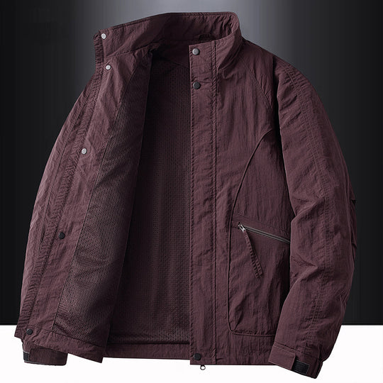 Herren Leichte Übergangsjacke mit hohem Kragen und praktischen Taschen Nord Taschen 1788242366