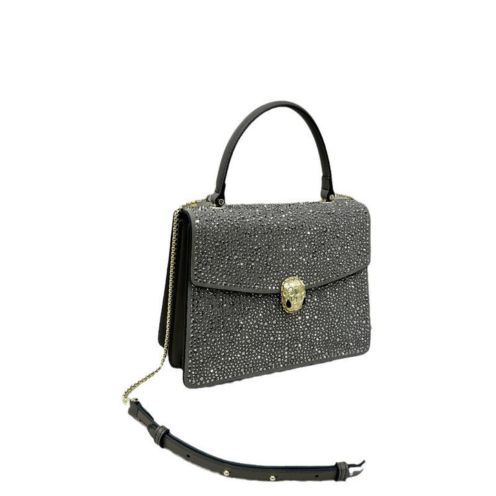 Damen Designer-Handtasche mit einzigartigem Totenkopfverschluss Nord Taschen