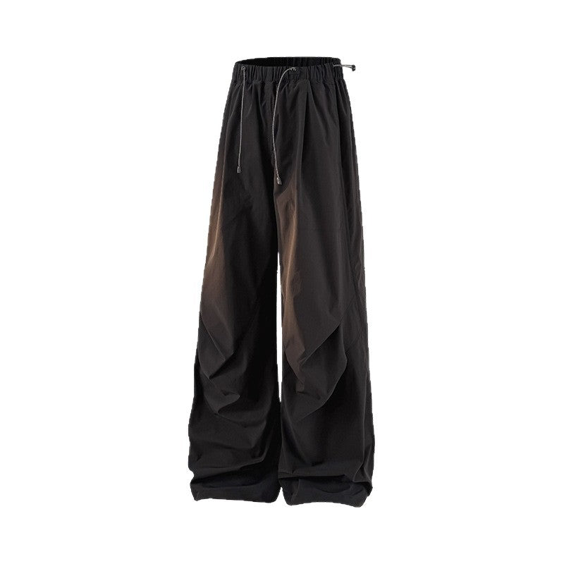 Damen weite technische Cargohose mit Kordelzugbund Nord Taschen