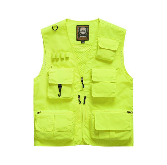 Herren Multifunktionale Utility-Weste mit zahlreichen Taschen und Mesh-Rücken Nord Taschen