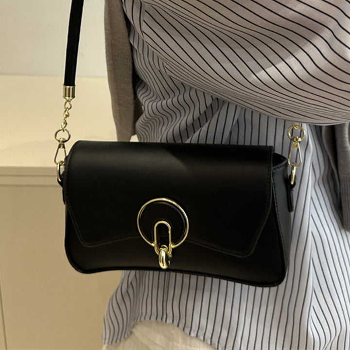 Damen elegante Umhängetasche mit strukturiertem Klappverschluss Nord Taschen