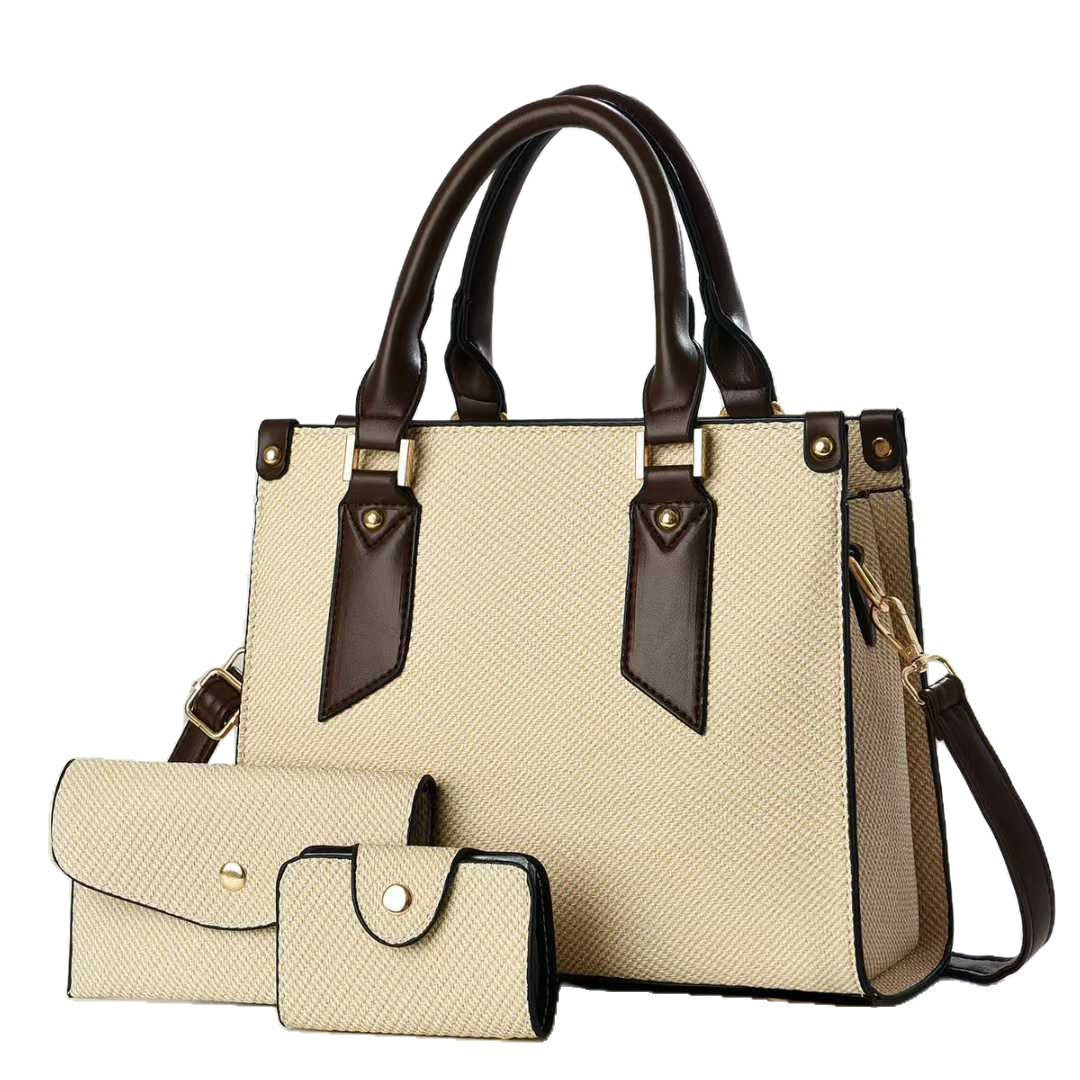 Damen tote Tasche mit strukturiertem Design und abnehmbarer Clutch Nord Taschen