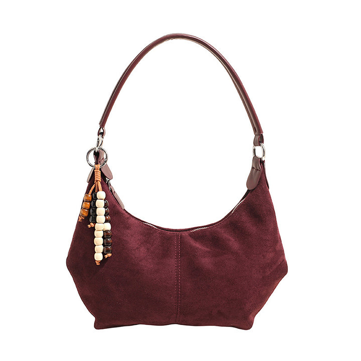 Damen Schultertasche mit eleganter Wildleder-Oberfläche Nord Taschen