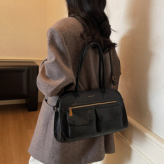 Damen organische Leder Tragetasche mit multifunktionalen Fächern Nord Taschen
