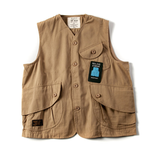 Herren Utility‑Weste mit mehreren Pattentaschen aus robustem Canvas Nord Taschen