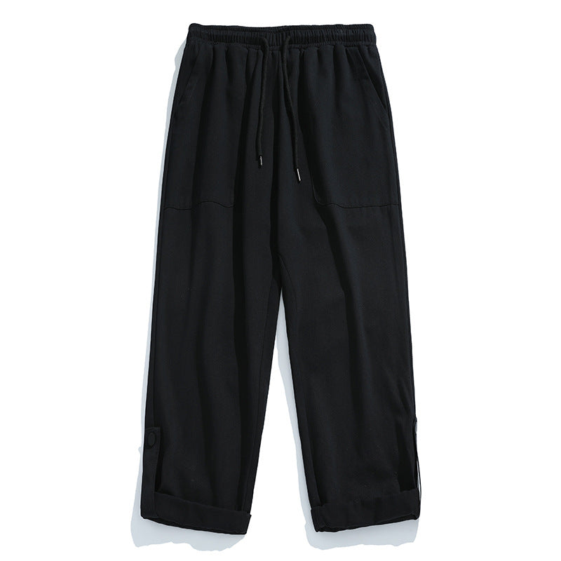 Unisex Locker geschnittene Baumwollmix-Freizeithose mit elastischem Bund, Tunnelzug und aufgesetzten Taschen Nord Taschen