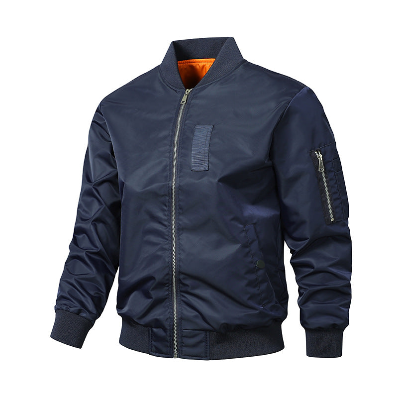 Herren Urbaner Nylon-Bomber mit Utility-Ärmeltasche und leichter Thermoisolierung Nord Taschen