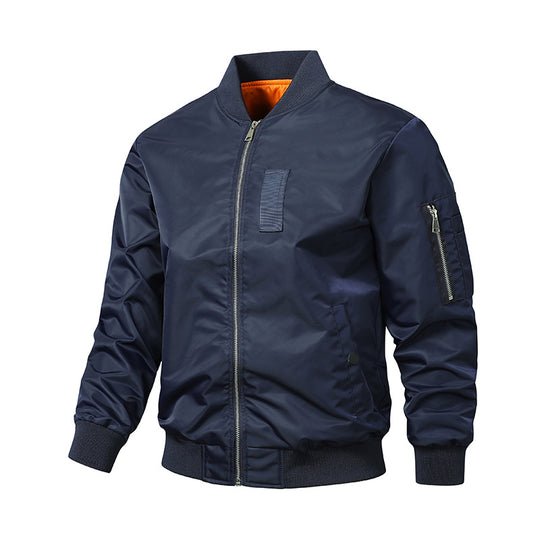 Herren Urbaner Nylon-Bomber mit Utility-Ärmeltasche und leichter Thermoisolierung Nord Taschen