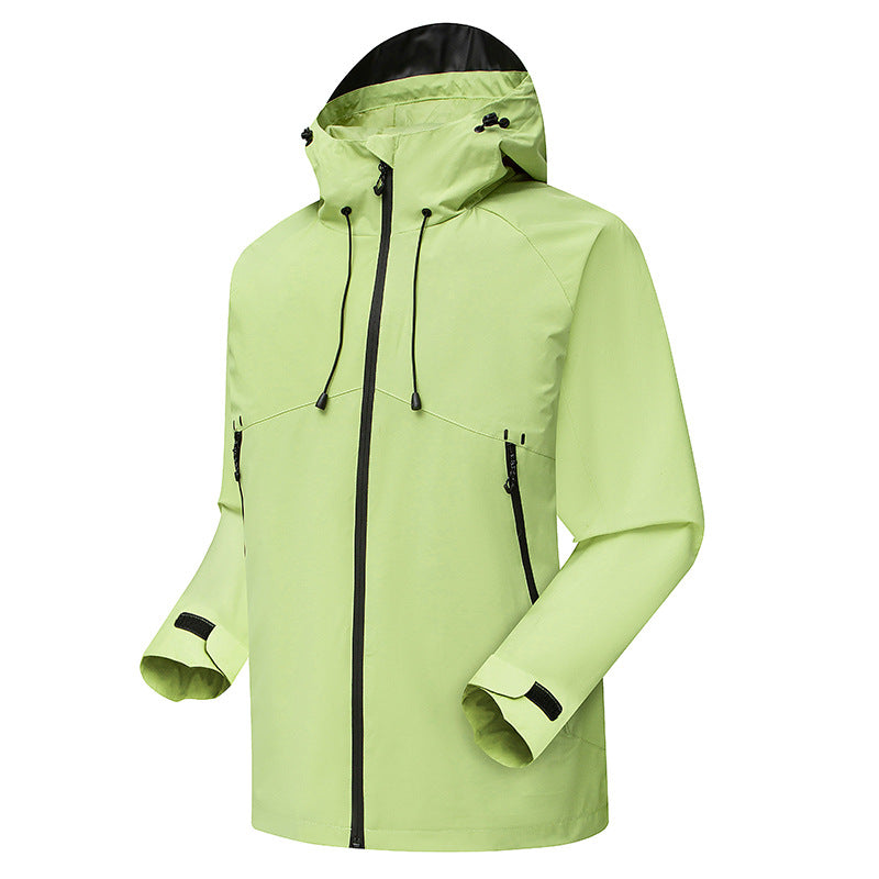 Herren Wasserdichter High-Visibility Shellparka mit atmungsaktiver Membran, verstellbarer Kapuze und Belüftung Nord Taschen