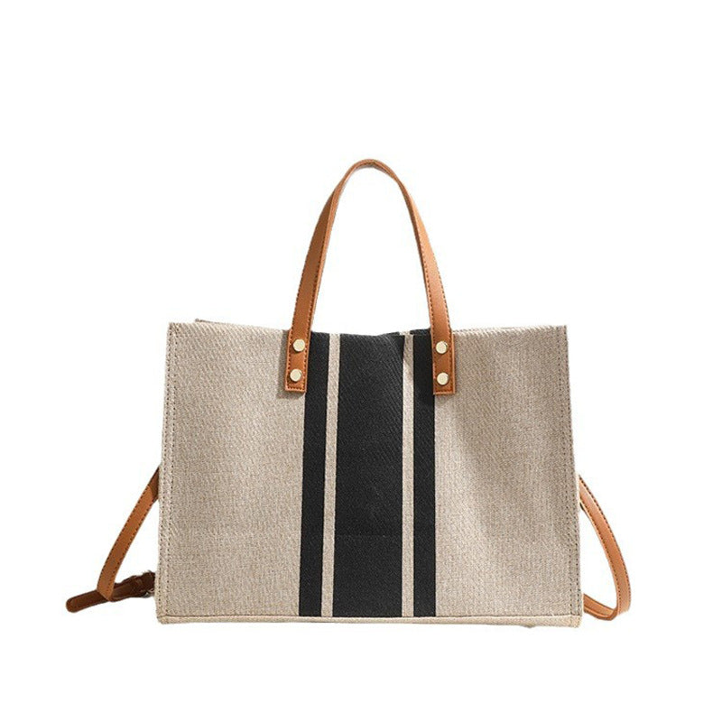 Damen Tragetasche mit geometrischem Faltendesign und robusten Kunstledergriffen Nord Taschen