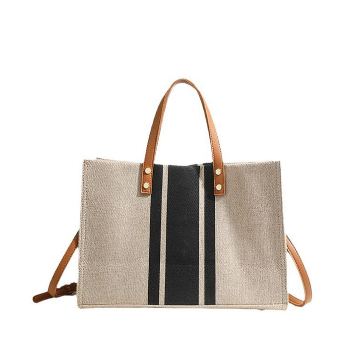 Damen Tragetasche mit geometrischem Faltendesign und robusten Kunstledergriffen Nord Taschen