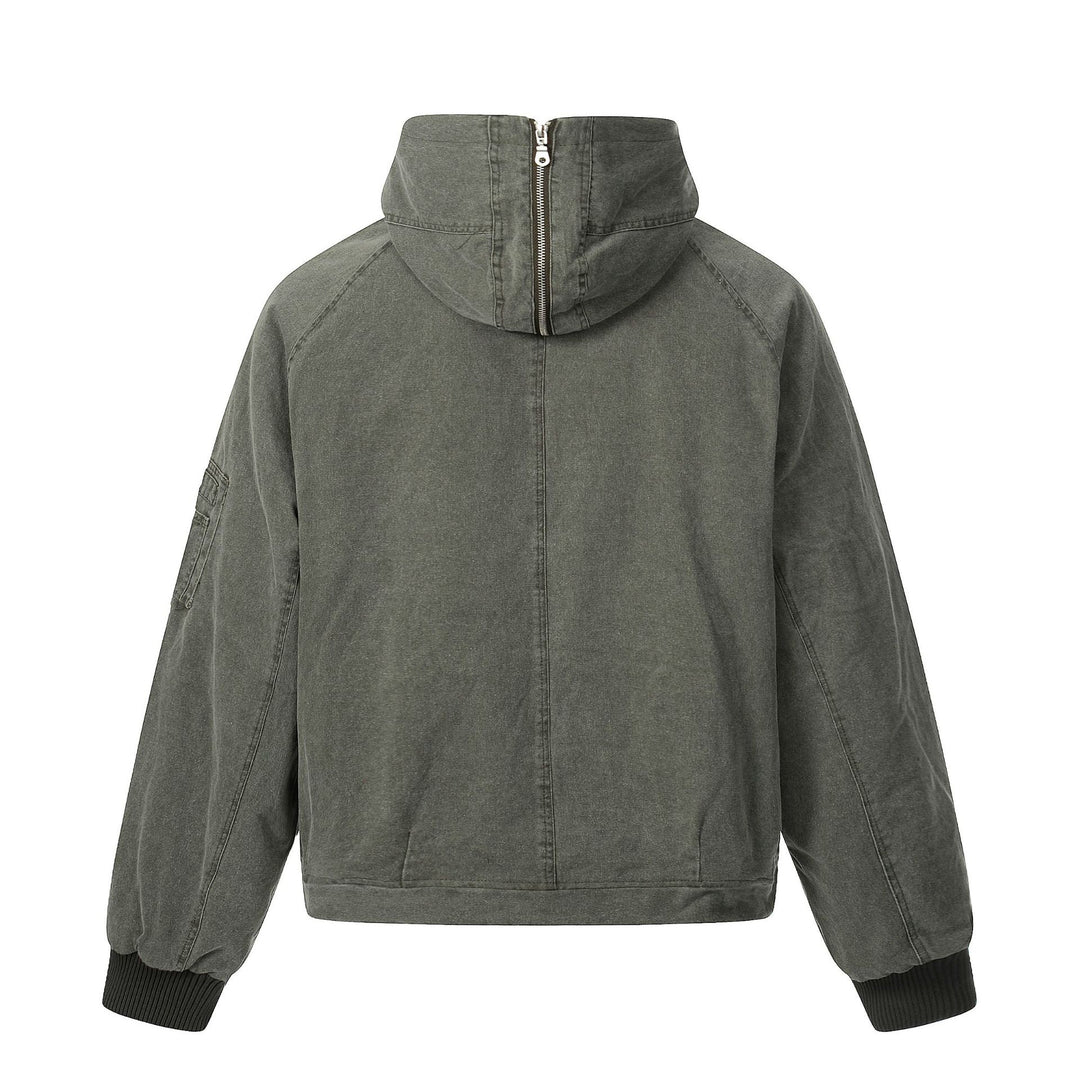 Herren Kurzjacke im Utility‑Look mit hohem Stehkragen und Kapuze Nord Taschen