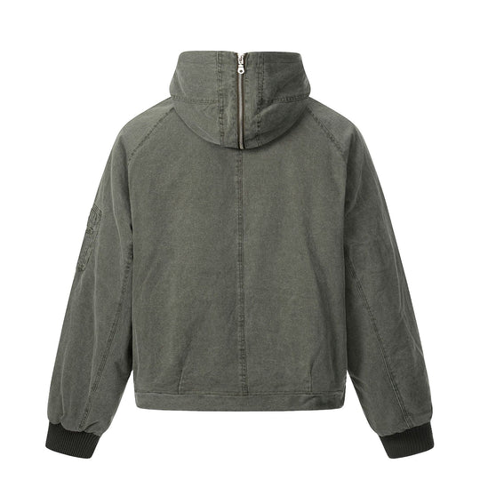 Herren Kurzjacke im Utility‑Look mit hohem Stehkragen und Kapuze Nord Taschen